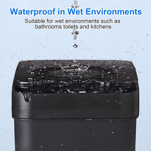 Clackibukvyz 2.5 Gallon Automatic Trash Can, Black, 1 Pack EasyOptionXY LLC