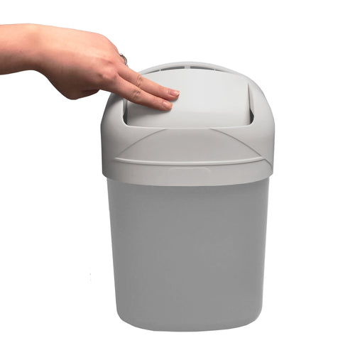 Camco Camper/RV Cabinet Mount Trash Can | 13" (T) x 8.5" (W) x 5" (D) | 5-Quart, Gray (43963) EasyOptionXY LLC