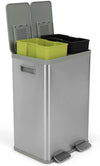 Simpli-Magic 40L Dual Compartment Trash Can Soft-Close Lid Step Garbage Can, 20L x 20L EasyOptionXY LLC