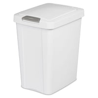 Sterilite 7.5 Gallon Trash Can, Plastic Touch Top Office Trash Can, 4 Pack, White EasyOptionXY LLC