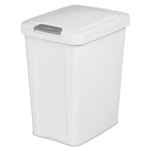 Sterilite 7.5 Gallon Trash Can, Plastic Touch Top Office Trash Can, 4 Pack, White EasyOptionXY LLC