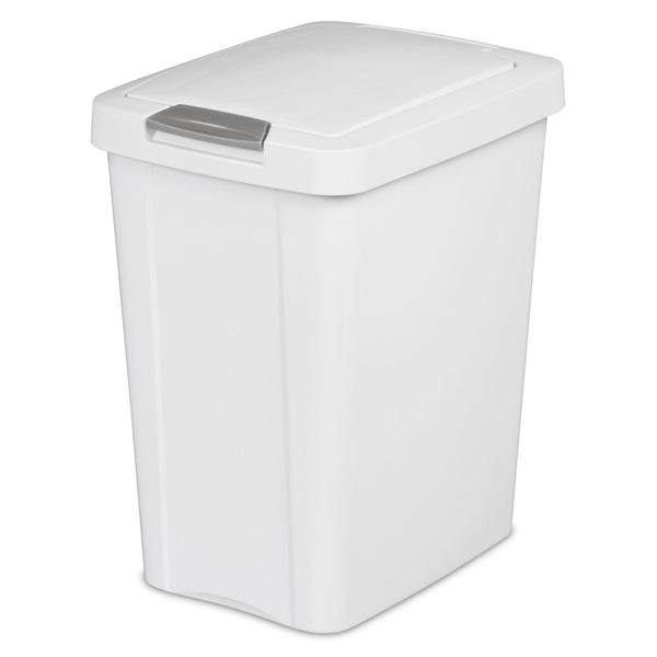 Sterilite 7.5 Gallon Trash Can, Plastic Touch Top Office Trash Can, 4 Pack, White EasyOptionXY LLC