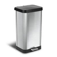 Glad 20 Gallon Stainless Steel Step on Kitchen Trash Can EasyOptionXY LLC