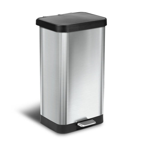 Glad 20 Gallon Stainless Steel Step on Kitchen Trash Can EasyOptionXY LLC