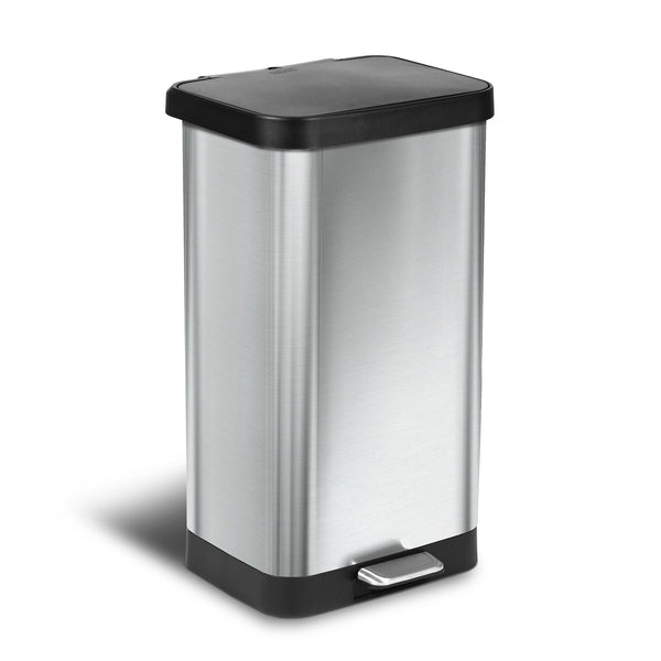 Glad 20 Gallon Stainless Steel Step on Kitchen Trash Can EasyOptionXY LLC