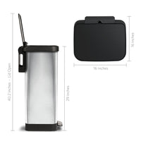 Glad 20 Gallon Stainless Steel Step on Kitchen Trash Can EasyOptionXY LLC