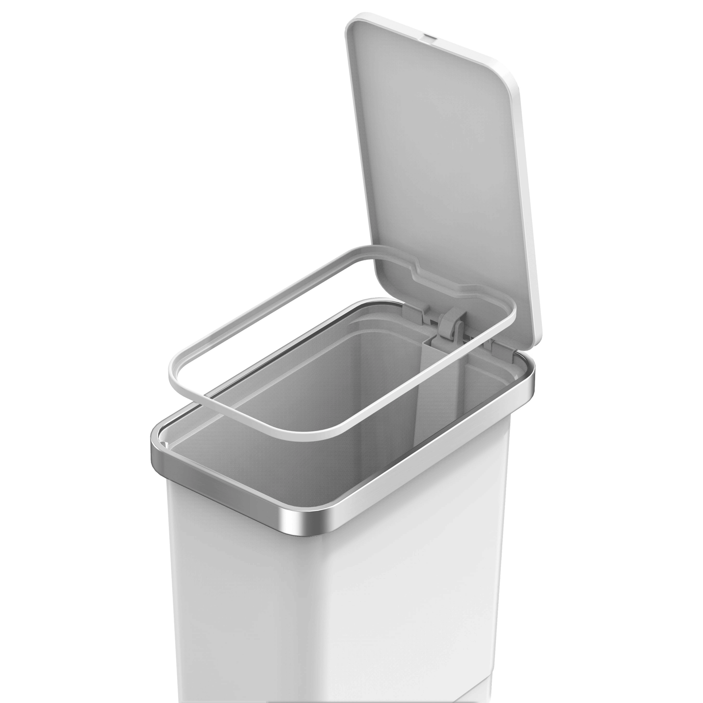 Better Homes & Gardens 2.5 Gallon Trash Can, Premium Plastic Bathroom Bedroom Step Trash Can, White EasyOptionXY LLC