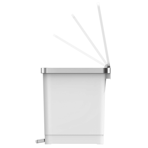 Better Homes & Gardens 2.5 Gallon Trash Can, Premium Plastic Bathroom Bedroom Step Trash Can, White EasyOptionXY LLC