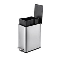 Qualiazero 2.6 Gallon Trash Can, Stainless Steel Step On Bathroom Trash Can, Silver EasyOptionXY LLC