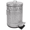 Autumn Alley Galvanized Metal Farmhouse Pedal Garbage Can - Modern Farmhouse Bathroom Accessories EasyOptionXY LLC