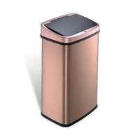 Nine Stars Motion Sensor Rectangular Kitchen Garbage Can, Gold Stainless Steel, 13.2 gal EasyOptionXY LLC