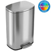iTouchless SoftStep 13.2 Gallon Step Pedal Garbage Can, Stainless Steel, 50 Liter, Kitchen Trash Bin EasyOptionXY LLC