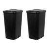 Hefty 13.3 Gallon Trash Can, Plastic Touch Top Kitchen Trash Can, Black (2 Pack) EasyOptionXY LLC