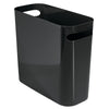 mDesign Plastic Small 1.5 Gallon/5.7 Liter Trash Can - Built-In Handles, Black EasyOptionXY LLC