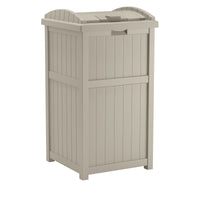 Suncast Outdoor Hideaway Trash Container for Patio, Resin Taupe, 33-Gallon EasyOptionXY LLC