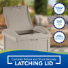 Suncast Outdoor Hideaway Trash Container for Patio, Resin Taupe, 33-Gallon EasyOptionXY LLC