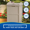 Suncast Outdoor Hideaway Trash Container for Patio, Resin Taupe, 33-Gallon EasyOptionXY LLC