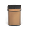 Nine Stars 3.2 Gallon Trash Can, Touchless Bathroom Trash Can, Gold Stainless Steel EasyOptionXY LLC