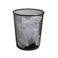 Mind Reader Mesh Trash Can, 16.65L (4.4 gal), Waste Paper Basket, Round, Office, Metal, Black EasyOptionXY LLC