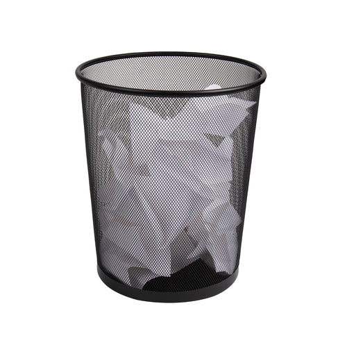 Mind Reader Mesh Trash Can, 16.65L (4.4 gal), Waste Paper Basket, Round, Office, Metal, Black EasyOptionXY LLC