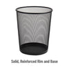 Mind Reader Mesh Trash Can, 16.65L (4.4 gal), Waste Paper Basket, Round, Office, Metal, Black EasyOptionXY LLC