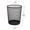 Mind Reader Mesh Trash Can, 16.65L (4.4 gal), Waste Paper Basket, Round, Office, Metal, Black EasyOptionXY LLC