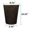Wastebasket for Bedroom, Bathroom, Trash Can 6 Liters, Bronze, Stainless Steel EasyOptionXY LLC