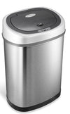 Nine Stars 11.1 Gal / 42L Motion Sensor Oval Trash Can, Fingerprint-Resistant Stainless Steel EasyOptionXY LLC