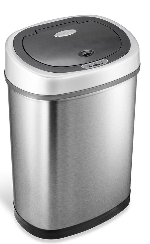 Nine Stars 11.1 Gal / 42L Motion Sensor Oval Trash Can, Fingerprint-Resistant Stainless Steel EasyOptionXY LLC