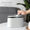 Mini Trash Can with Lid,Small Can,Desk Can,Countertop Garbage Cans,Tiny Waste Basket,White,Free 3 roll Bags EasyOptionXY LLC