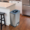 Household Essentials 40L Krusher Stainless Steel Manual Trash Compactor Garbage Can EasyOptionXY LLC