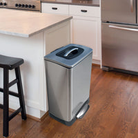 Household Essentials 40L Krusher Stainless Steel Manual Trash Compactor Garbage Can EasyOptionXY LLC