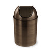 Umbra 2.5 gal Mezzo Plastic Swing Top Lid Bathroom Trash Can, Bronze EasyOptionXY LLC