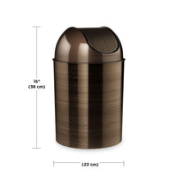 Umbra 2.5 gal Mezzo Plastic Swing Top Lid Bathroom Trash Can, Bronze EasyOptionXY LLC