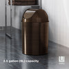 Umbra 2.5 gal Mezzo Plastic Swing Top Lid Bathroom Trash Can, Bronze EasyOptionXY LLC