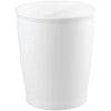 iDesign White Kent Wastebasket Trash Can for Bath, Kitchen, and Home. . 8.25" Diameter x 10" H EasyOptionXY LLC