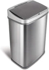 Nine Stars 13.2 Gallon Trash Can, Touchless Kitchen Trash Can, Stainless Steel with Gunmetal Trim EasyOptionXY LLC