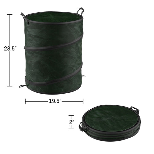 33-Gallon Outdoor Pop-Up Garbage Can - Collapsible Trash Can and Trash Bag Holder for Yard Waste Bags and Leaf Bags by Wakeman Outdoors EasyOptionXY LLC