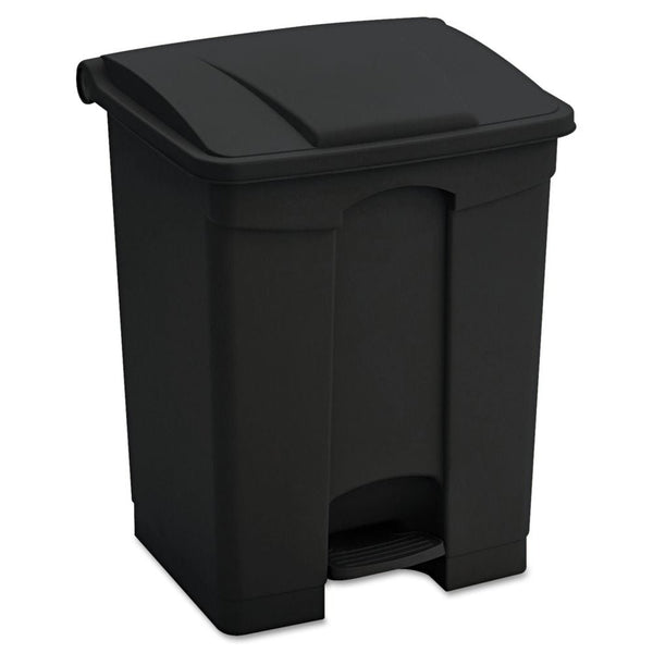 Large Capacity Plastic Step-On Receptacle, 23Gal, Black EasyOptionXY LLC