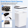 2.5 Gallon Trash Can with Lid, Automatic Bathroom Trash Can for Kitchen, Office, Living Room, Toilet, 2 Pcs EasyOptionXY LLC