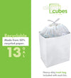 Clean Cubes 13 Gallon Disposable Trash Cans (3-Pack / Reusable / White) EasyOptionXY LLC