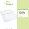 Clean Cubes 13 Gallon Disposable Trash Cans (3-Pack / Reusable / White) EasyOptionXY LLC