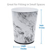Bath Bliss 1.3 gal Bathroom Trash Can Wastebasket, Marble EasyOptionXY LLC