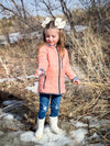 Flowers Lightweight Reversible Puffy Jacket - Kids Outdoor Adventure Wear Keep the Littles Wild