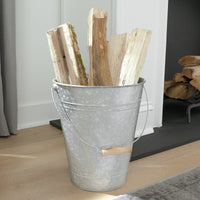 Walford Home Galvanized Farmhouse 3 Gallon Capacity Trash/Garbage Can or Waste Basket EasyOptionXY LLC