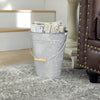 Walford Home Galvanized Farmhouse 3 Gallon Capacity Trash/Garbage Can or Waste Basket EasyOptionXY LLC
