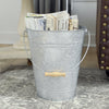 Walford Home Galvanized Farmhouse 3 Gallon Capacity Trash/Garbage Can or Waste Basket EasyOptionXY LLC