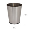 Bath Bliss 1.3 gal Iron Bathroom Trash Can, Stainless Steel EasyOptionXY LLC