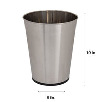 Bath Bliss 1.3 gal Iron Bathroom Trash Can, Stainless Steel EasyOptionXY LLC