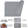 Silicone Dog Cat Bowl Mat, Non-Stick Dog Food Mat, Waterproof Pet Feeding Mat, Gray EasyOptionXY LLC